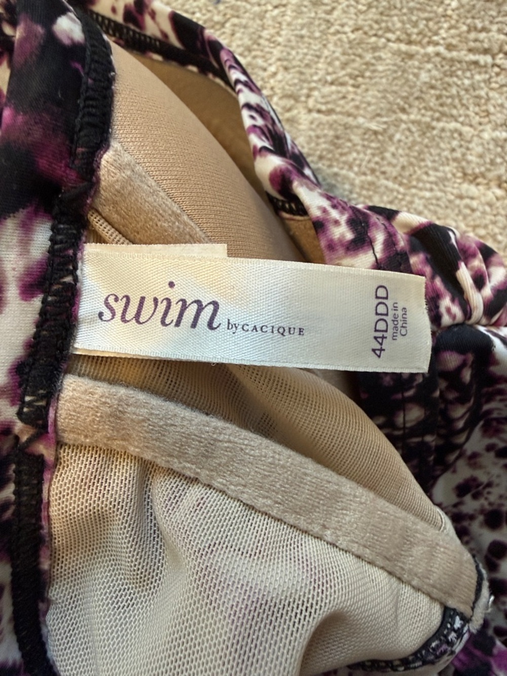 Cacique Swim tankini top sz 44DDD - Picture 3 of 4